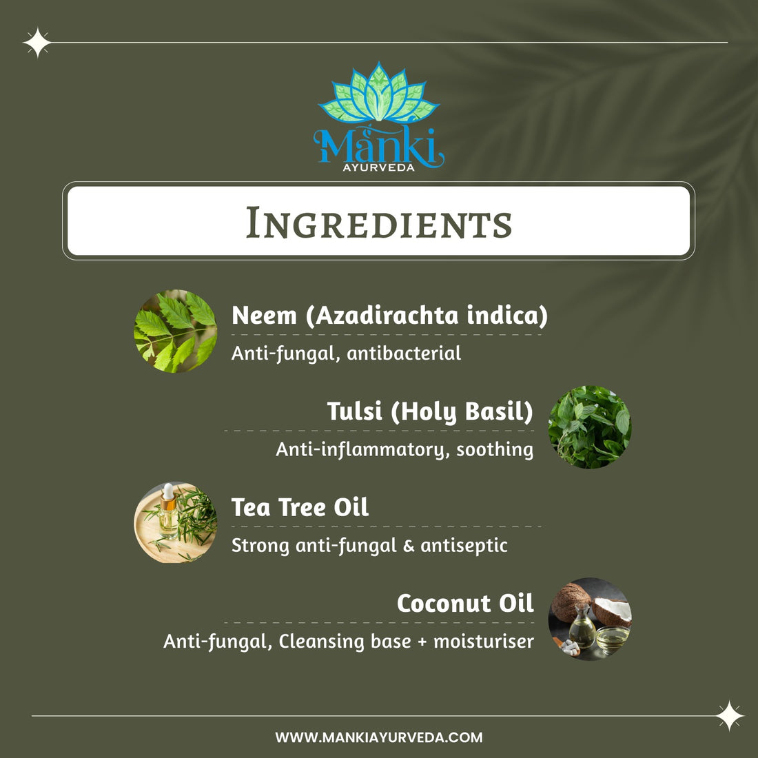 Manki Antifungal Ayurvedic Soap (Pack Of 3)