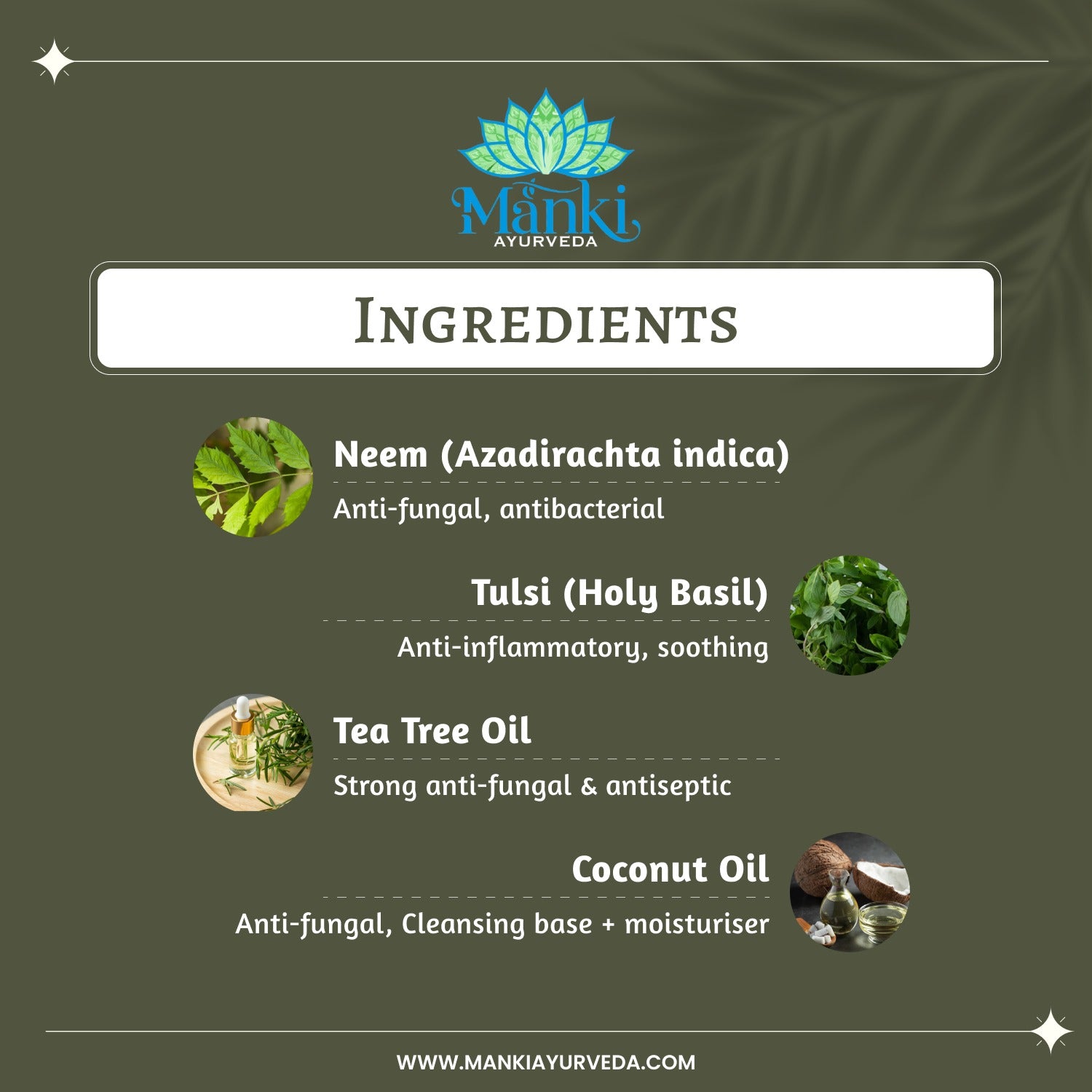 Manki Antifungal Ayurvedic Soap (Pack Of 3)