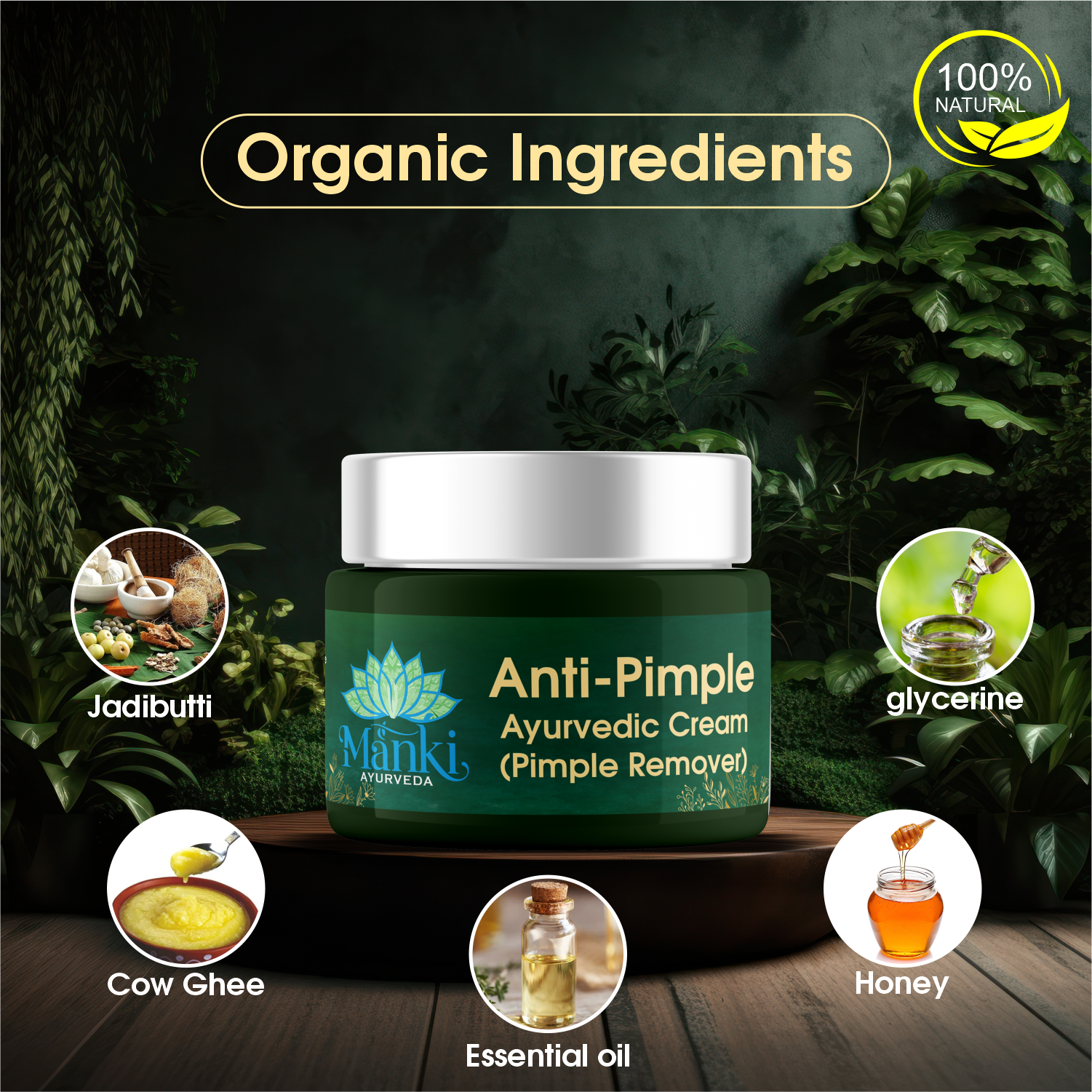 Manki Anti-Pimple Ayurvedic Cream (Pimple Remover)