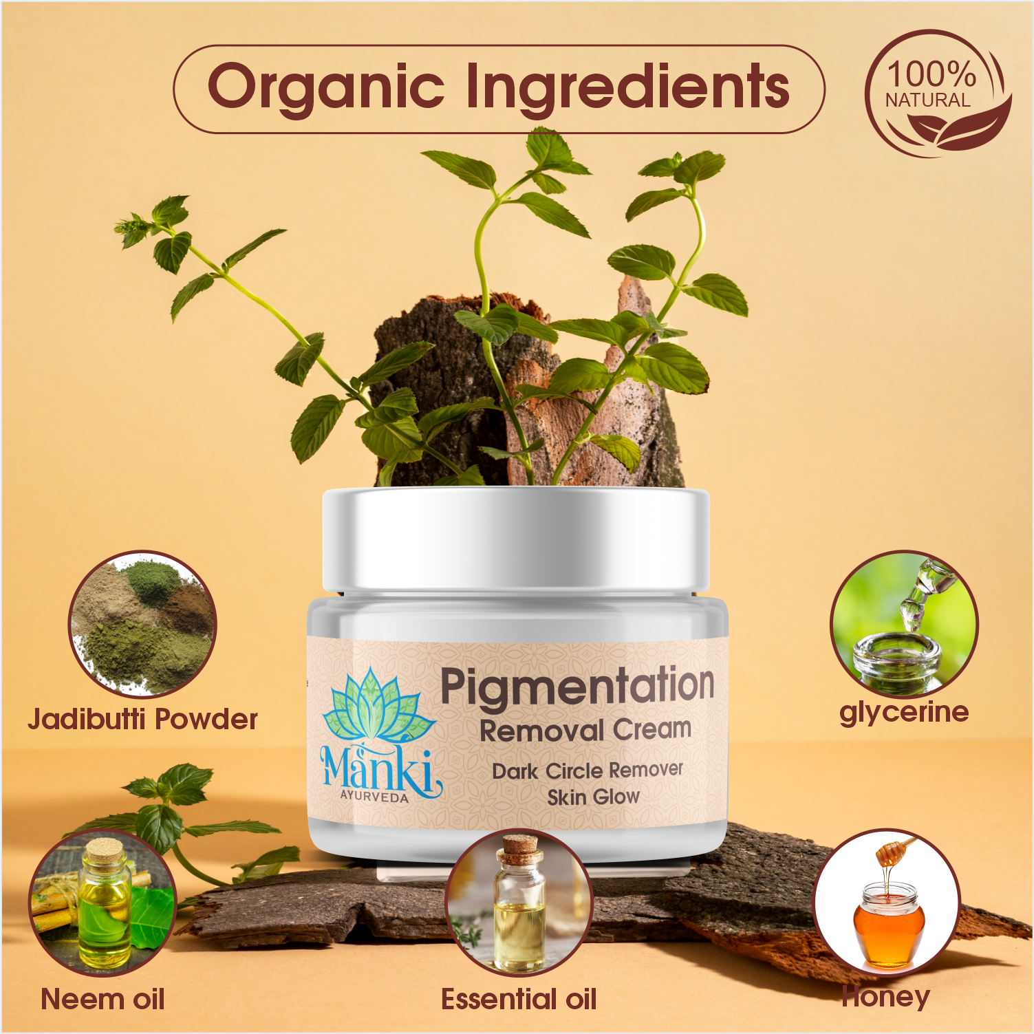 Manki Pigmentation Removal Cream (Dark Circle Remover Skin Glow)