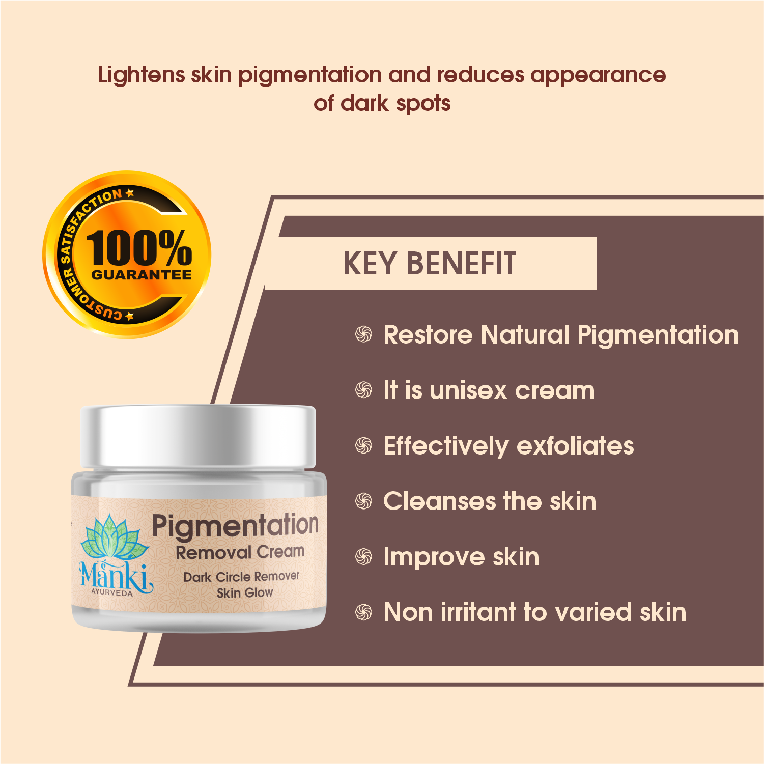 Manki Pigmentation Removal Cream (Dark Circle Remover Skin Glow)