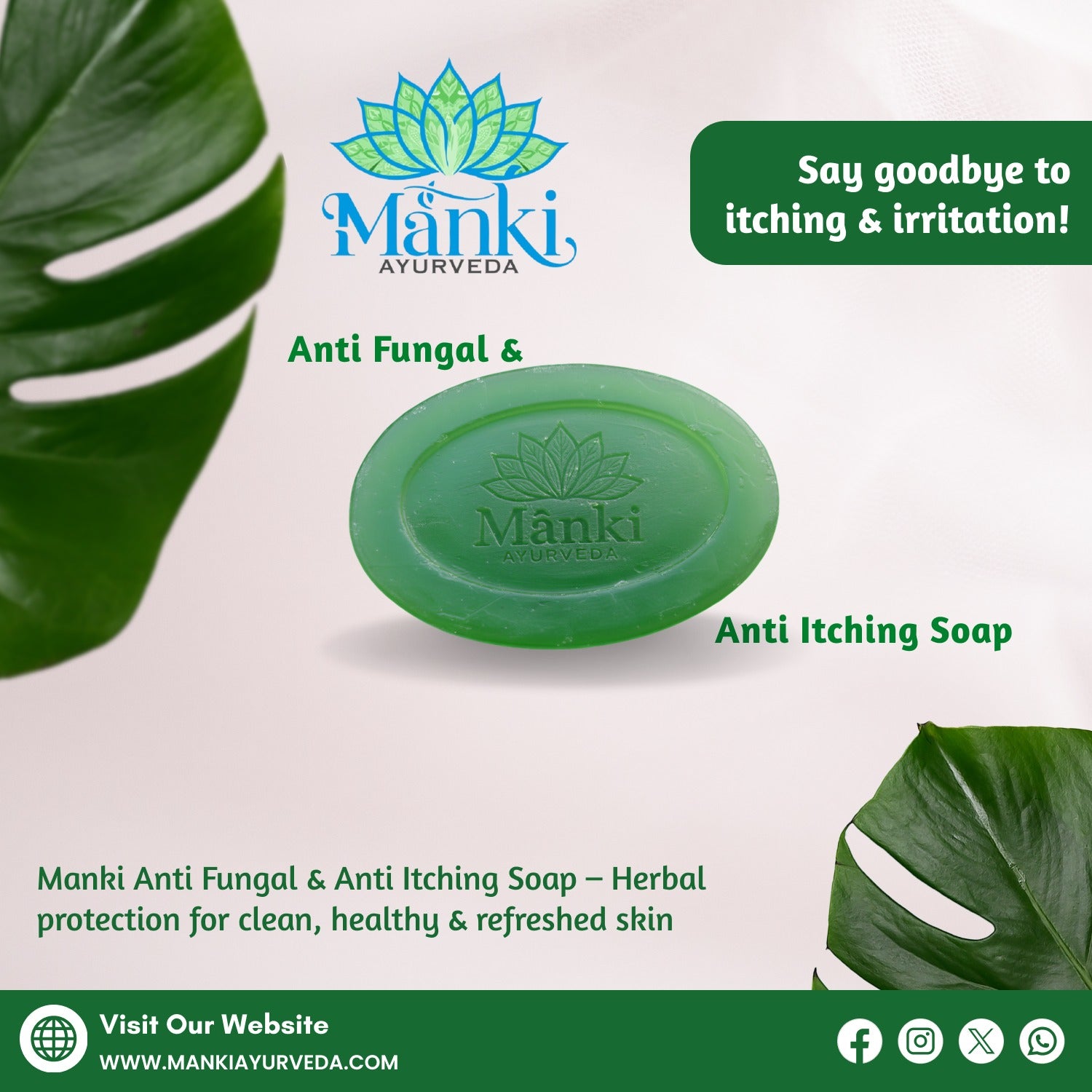 Manki Antifungal Ayurvedic Soap (Pack Of 3)